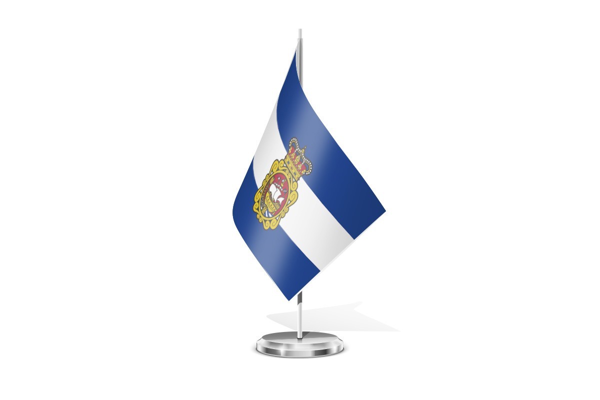 Bandera de mesa de Avilés