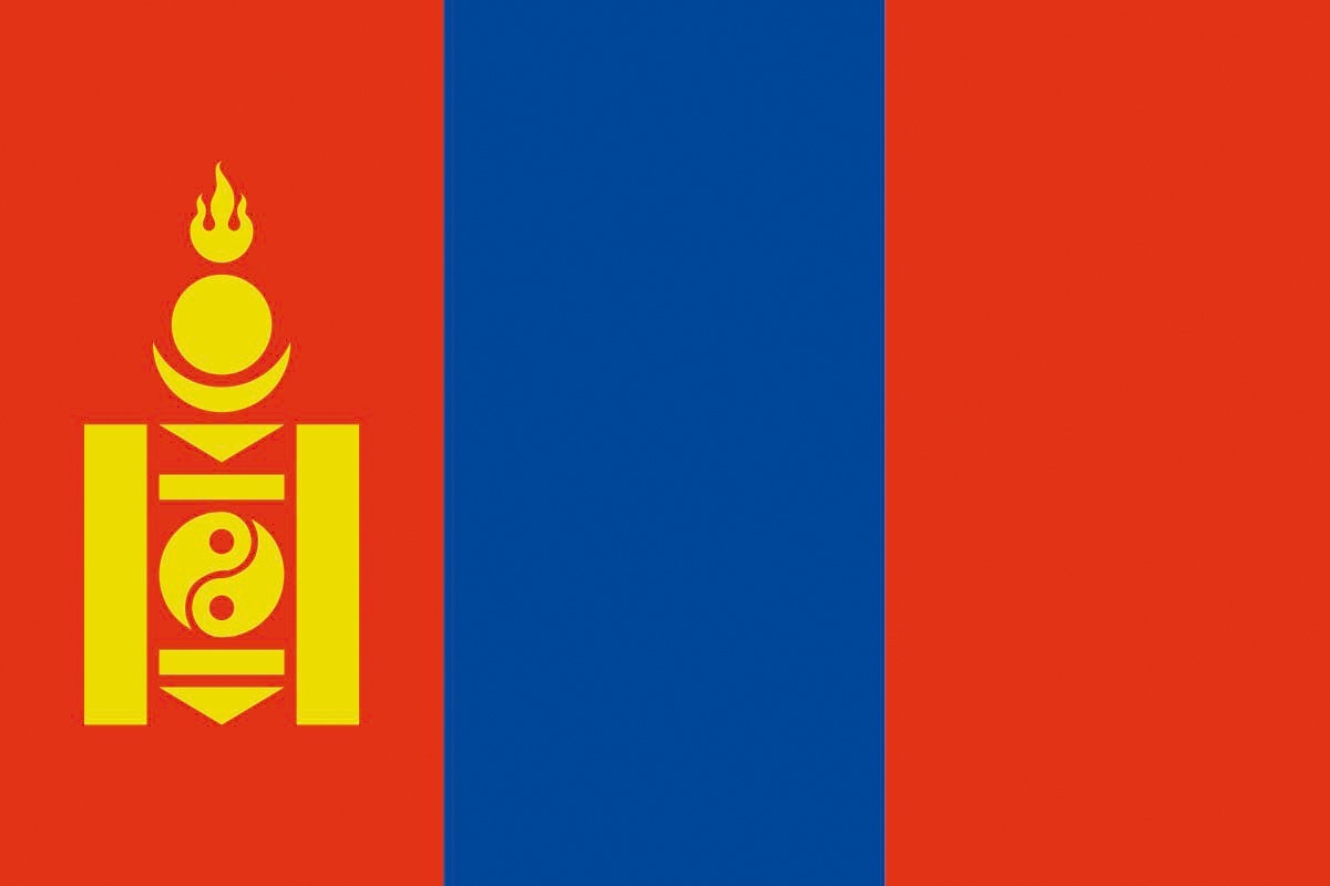 Bandera de Mongolia de alta calidad para exterior Bandera de Mongolia de alta calidad para exterior