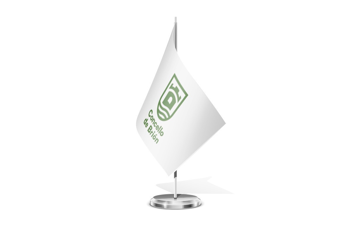Bandera de mesa de Brión