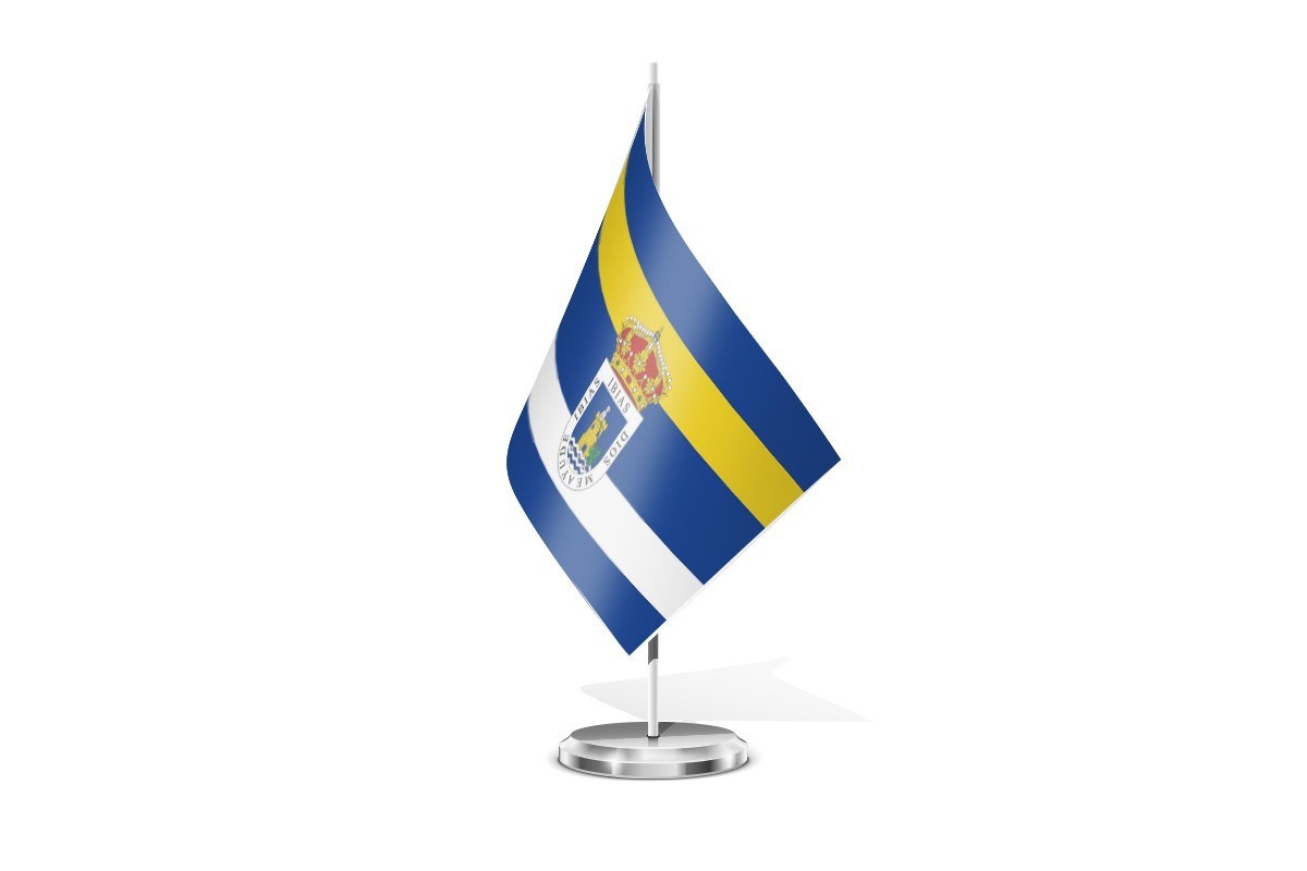 Bandera de mesa de Ibias