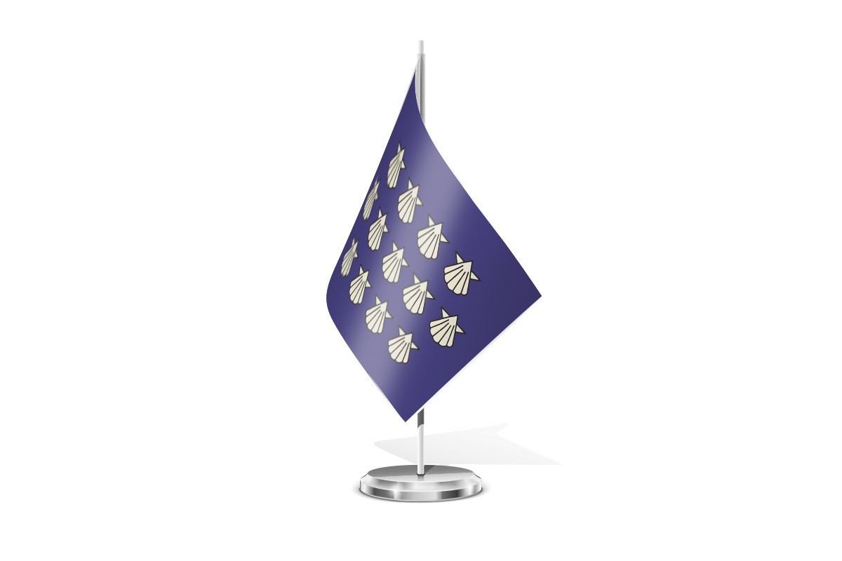 Bandera de mesa de Illa de Arousa