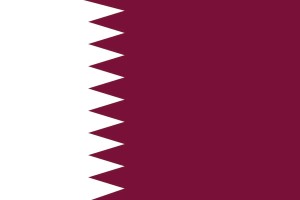 Bandera de Qatar con escudo de alta calidad para exterior 123