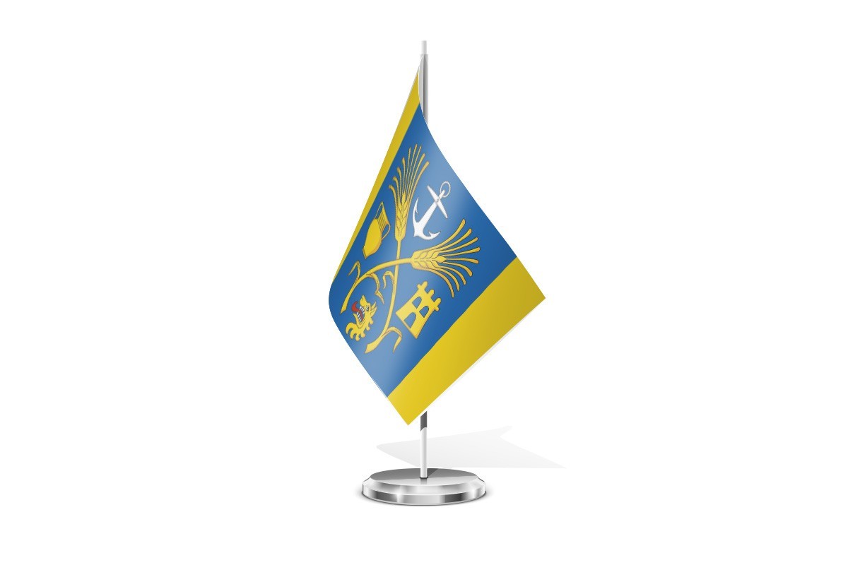 Bandera de mesa de Malpica de Bergantiños