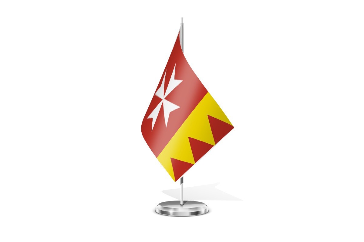 Bandera de mesa de Portomarín