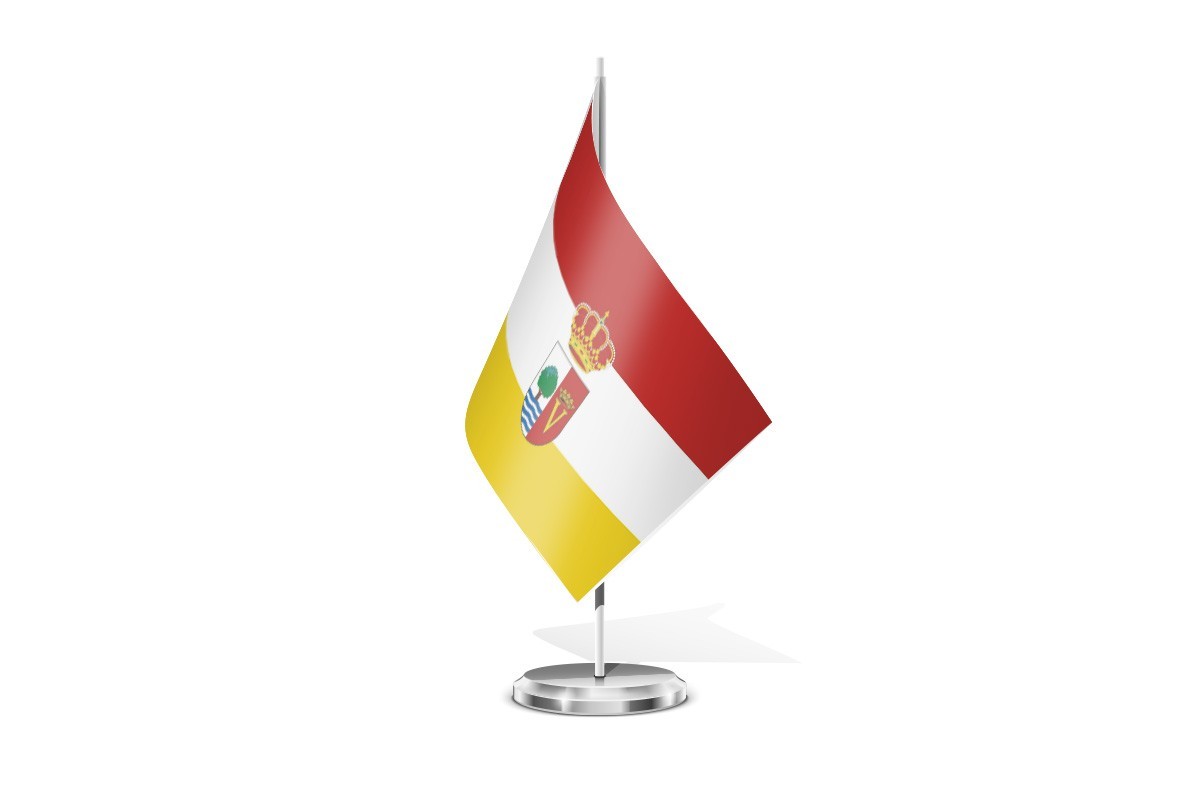 Bandera de mesa de Ramales de la Victoria