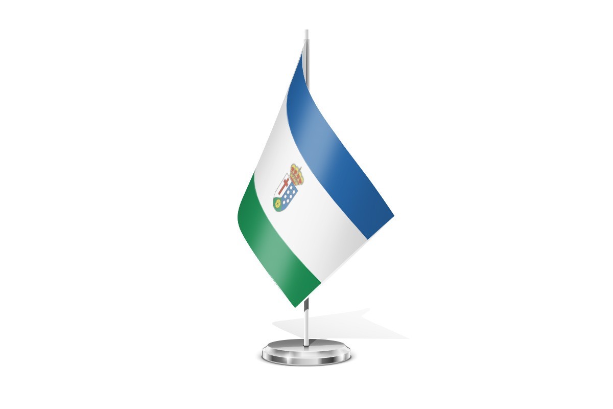 Bandera de mesa de Santa Cruz de Bezana