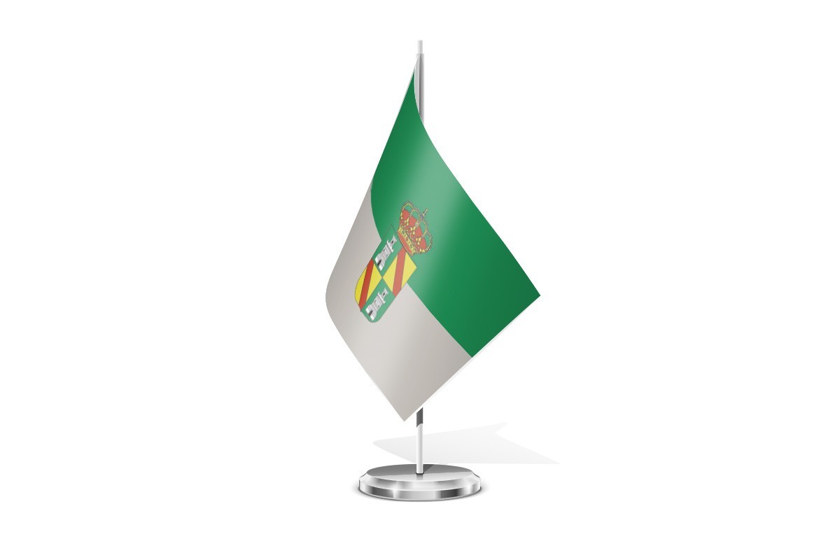 Bandera de mesa de Santa María de Cayón