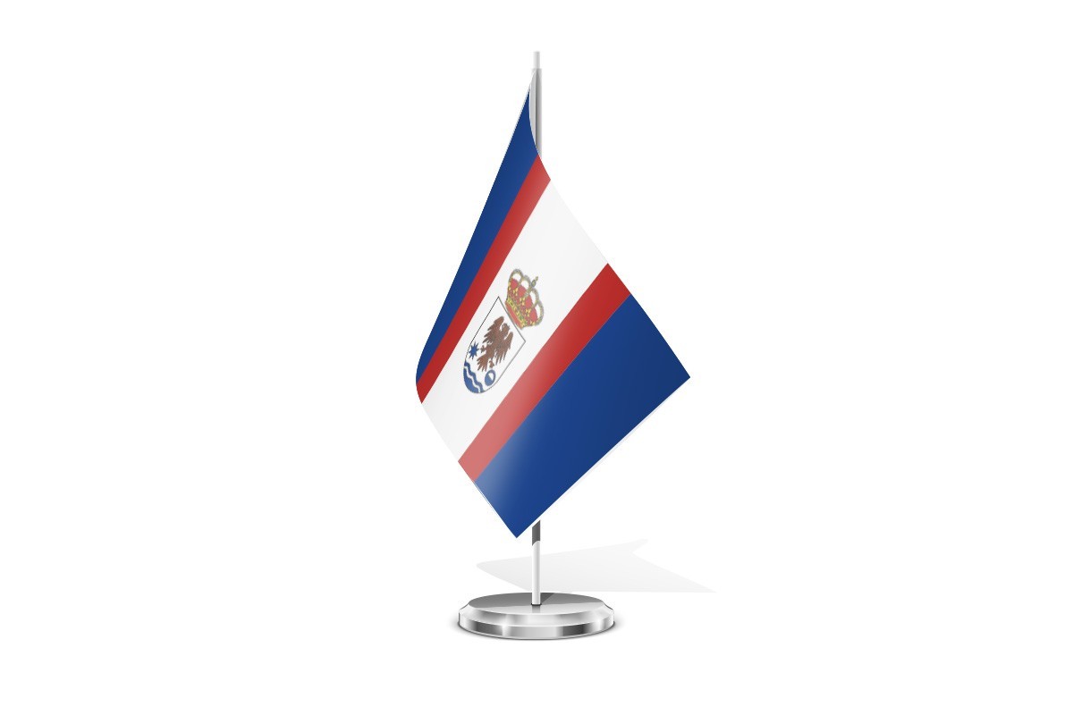 Bandera de mesa de Val de San Vicente
