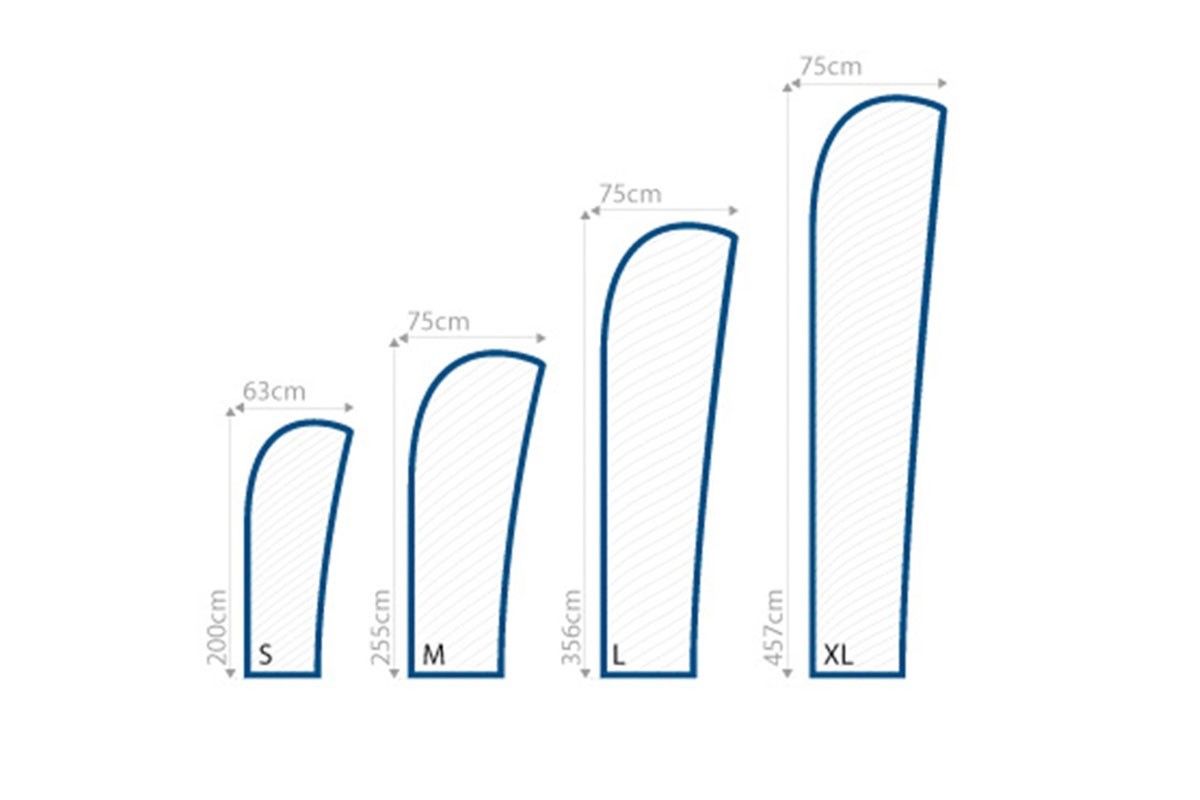 Banderola publicitaria vela de surf
