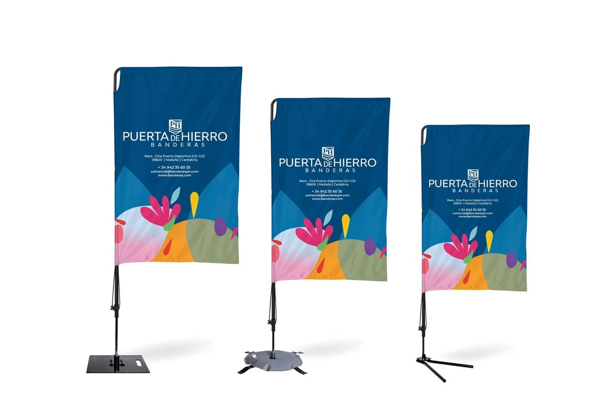 Banderola publicitaria en L invertida