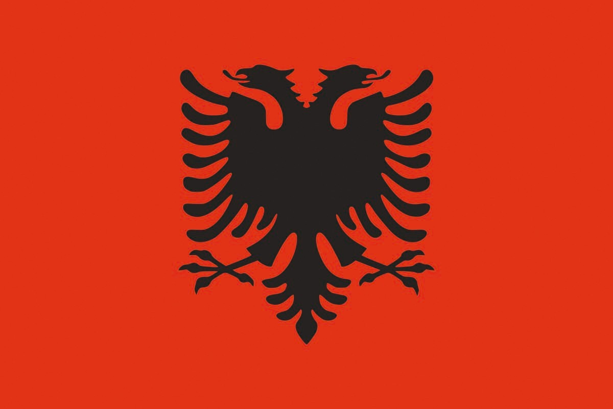 Bandera de mesa de Albania Bandera de mesa de Albania