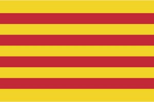 Bandera de mesa de Aragón sin escudo