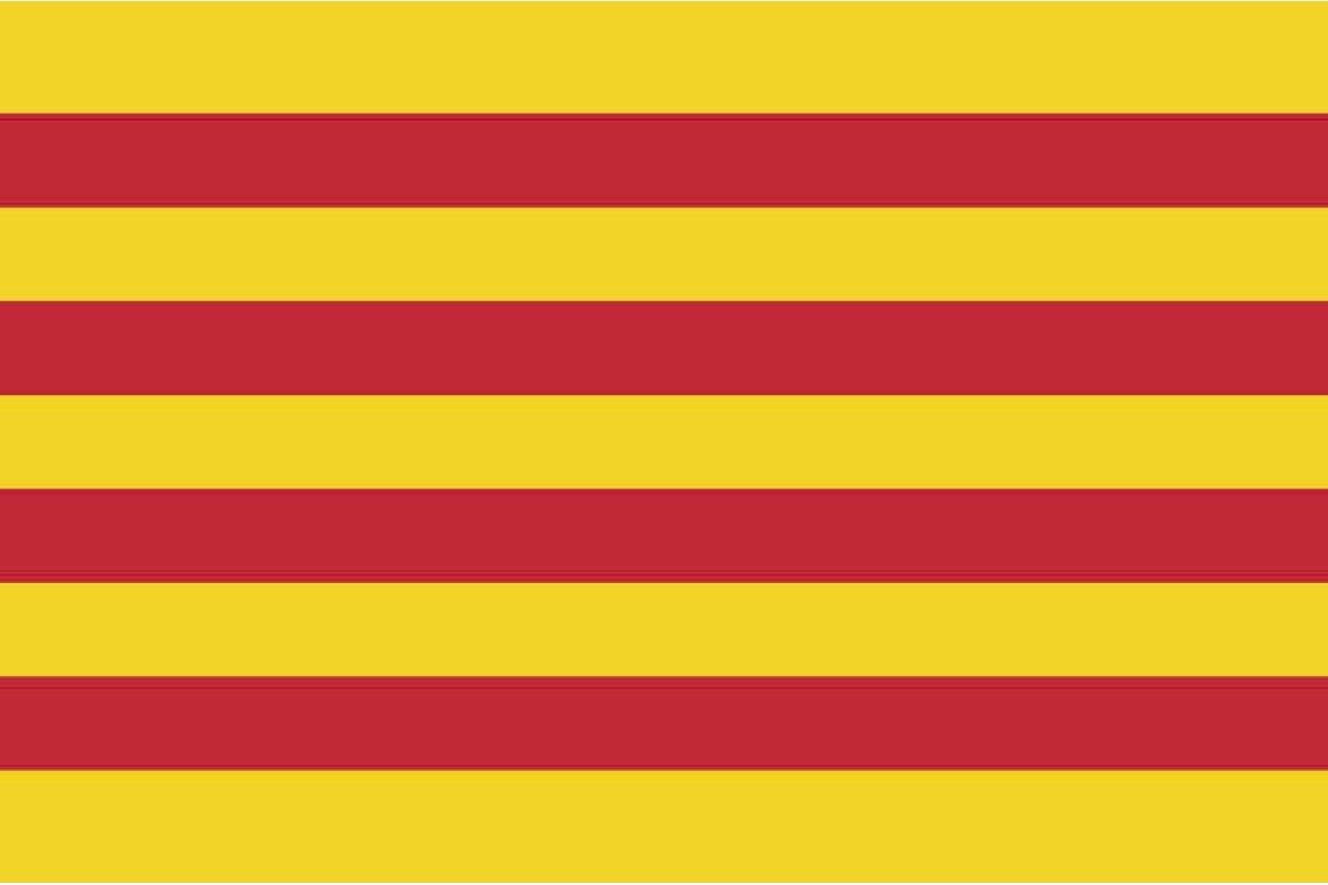Bandera de mesa de Aragón sin escudo