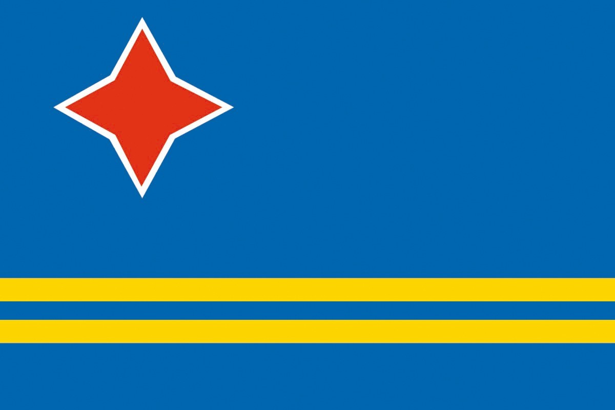 Bandera de mesa de Aruba