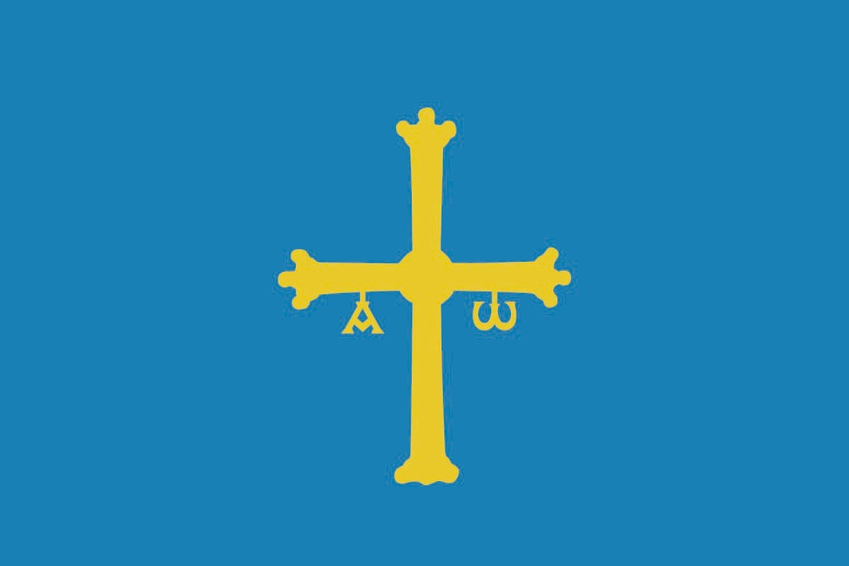 Bandera de mesa de Asturias