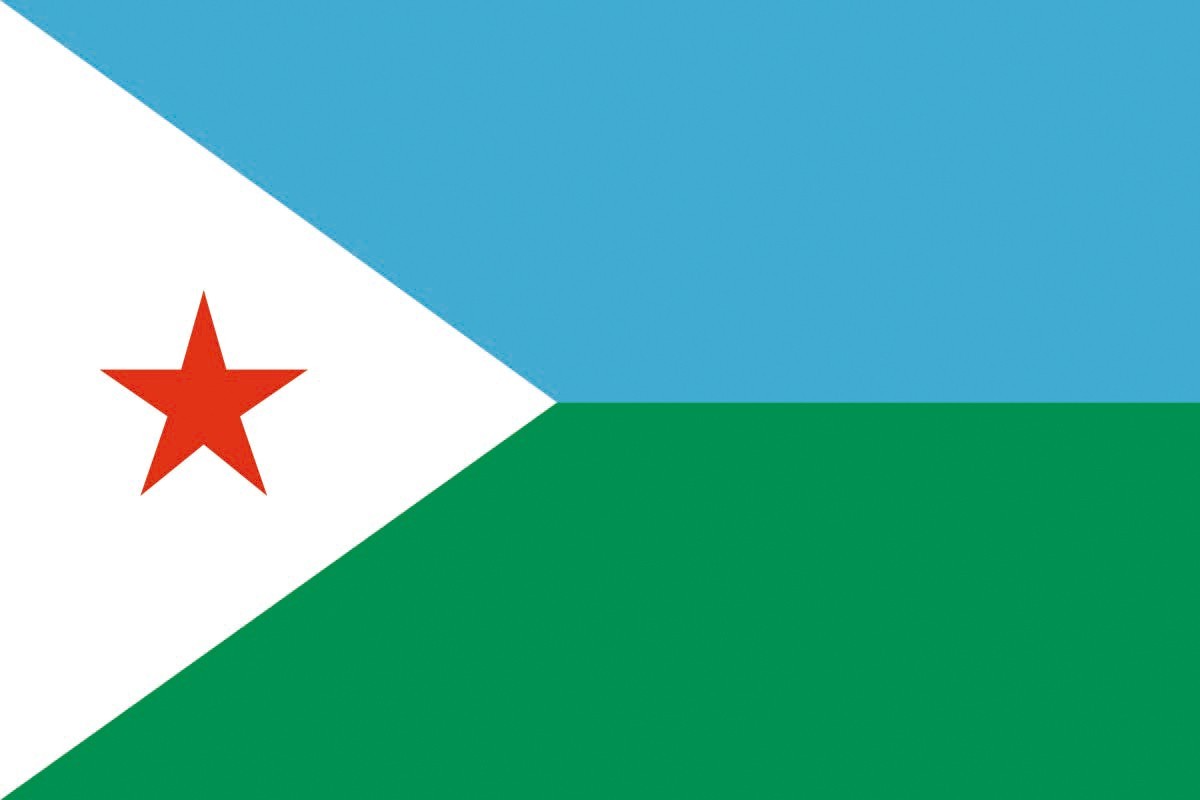 Bandera de Yibuti de alta calidad para exterior Bandera de Yibuti de alta calidad para exterior
