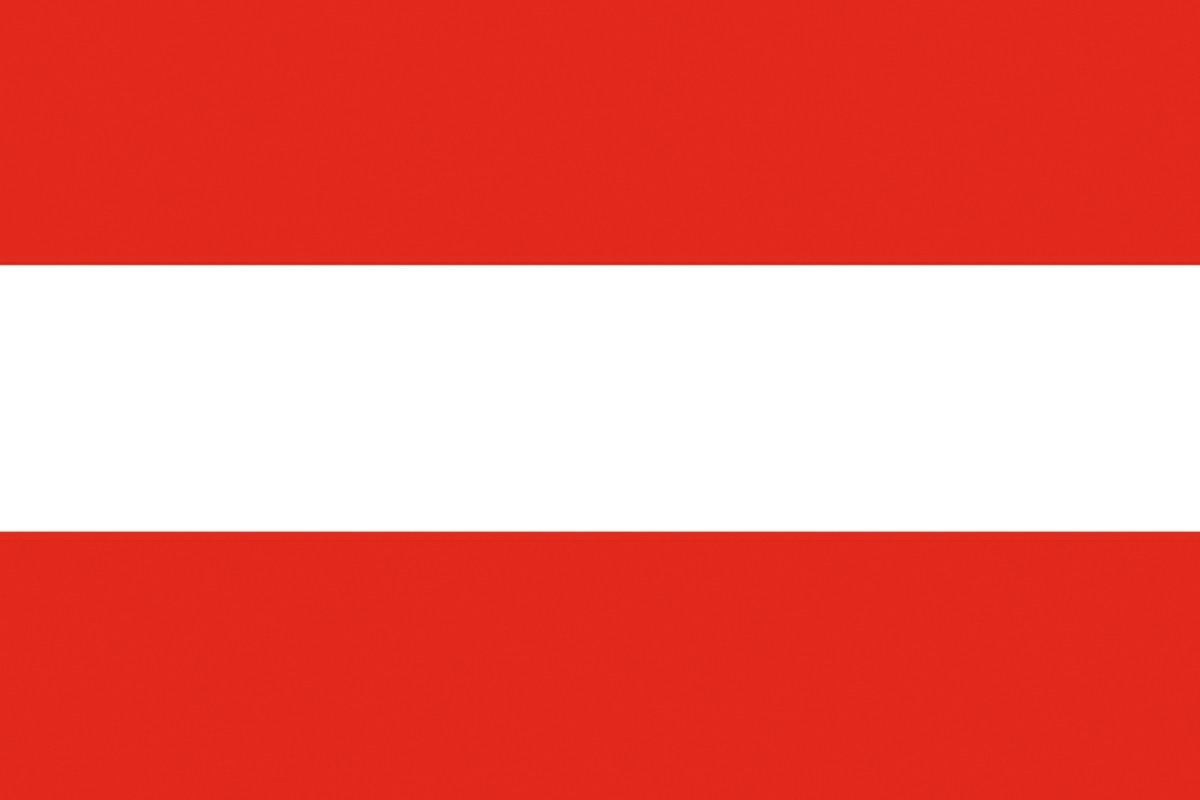 Bandera de mesa de Austria sin escudo Bandera de mesa de Austria sin escudo