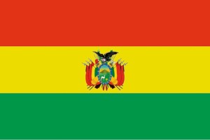 Bandera de mesa de Bolivia con escudo Bandera de mesa de Bolivia con escudo