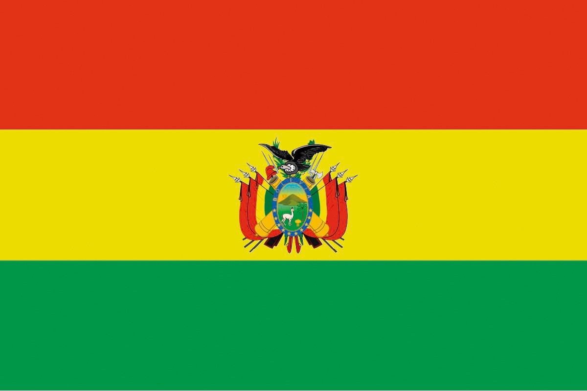 Bandera de mesa de Bolivia con escudo Bandera de mesa de Bolivia con escudo