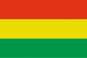 Bandera de mesa de Bolivia sin escudo