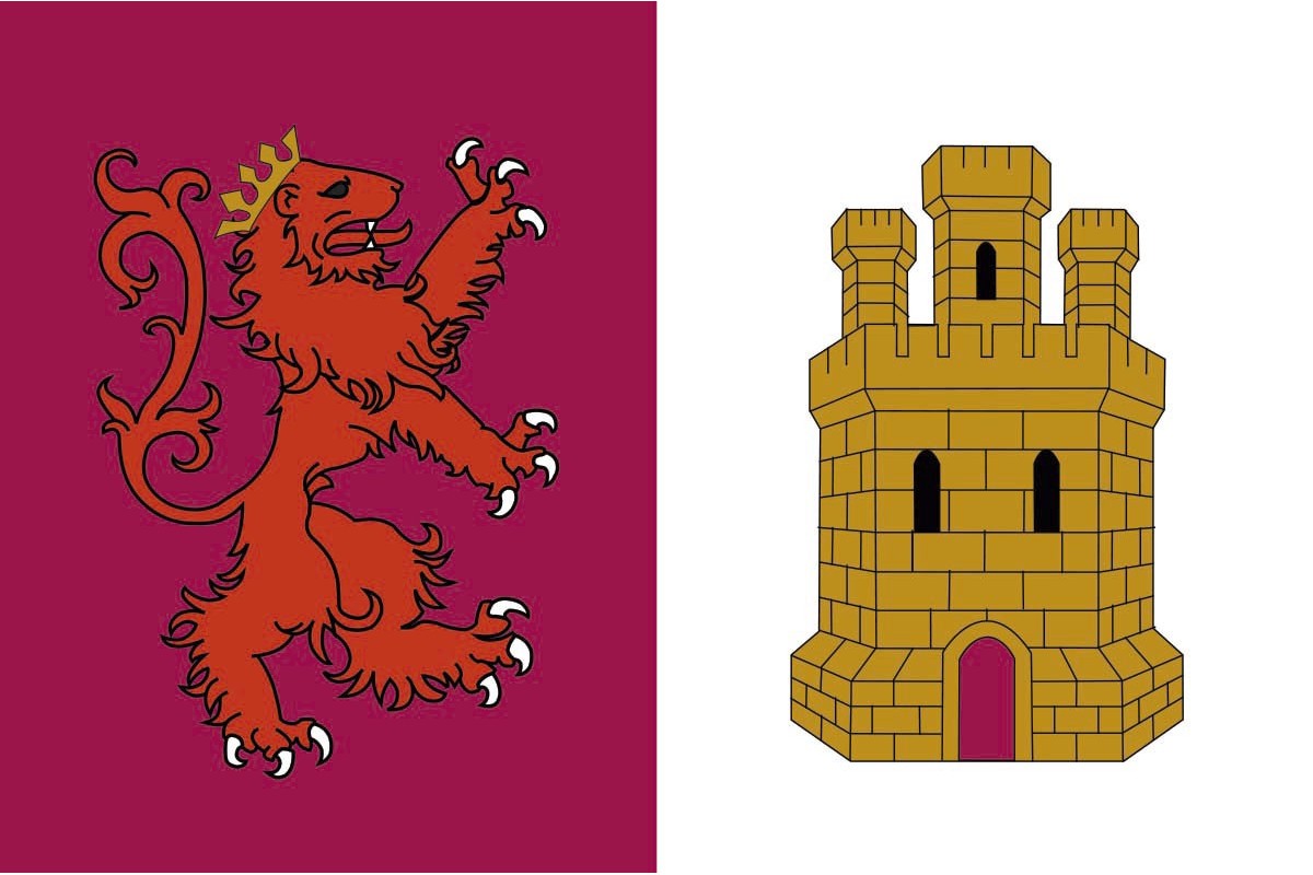 Bandera de mesa de Cáceres provincia