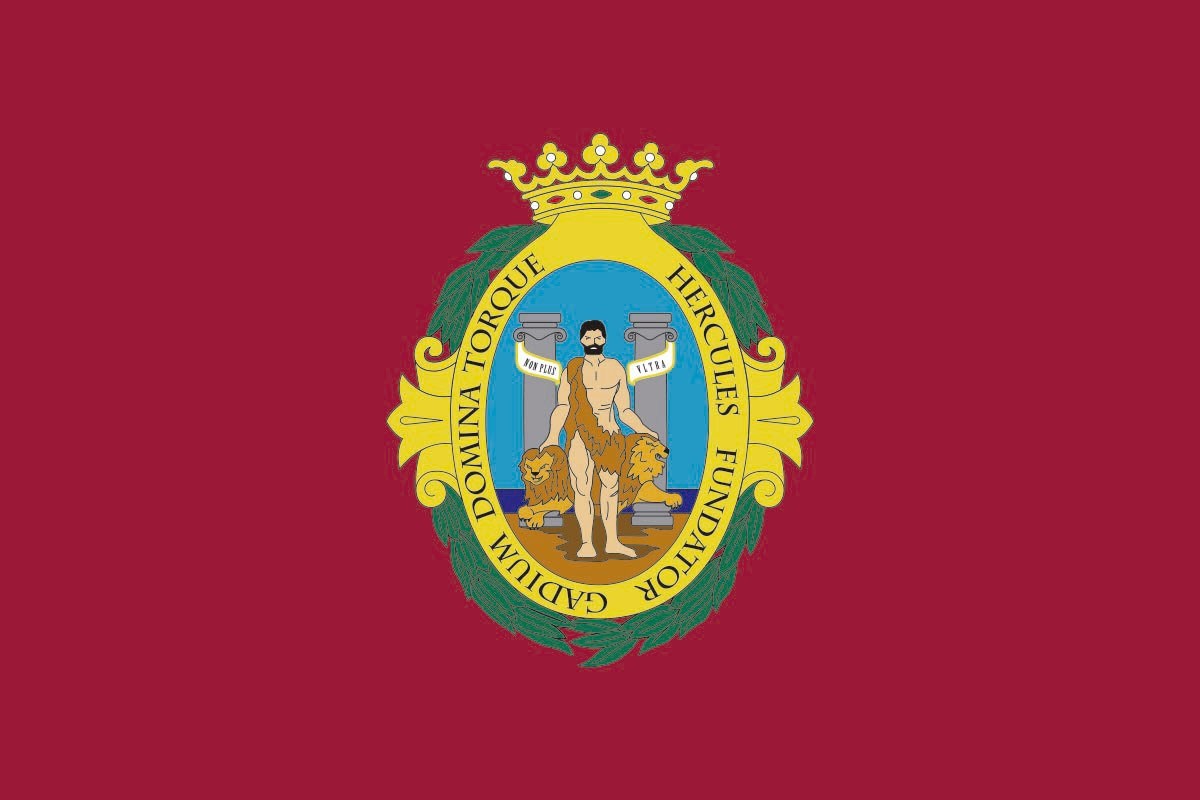 Bandera de mesa de Cadiz