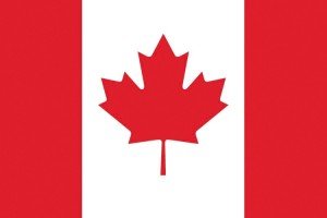 Bandera de mesa de Canada con escudo
