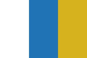 Bandera de mesa de Canarias sin escudo