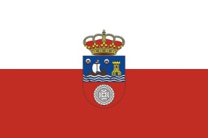 Bandera de mesa de Cantabria con escudo
