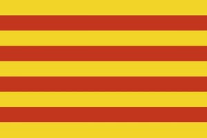 Bandera de mesa de Cataluña sin escudo