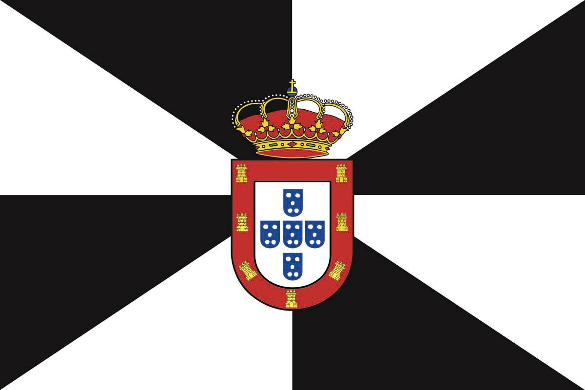 Bandera de mesa de Ceuta con escudo