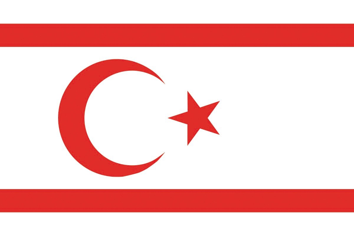 Bandera de mesa de Chipre del norte