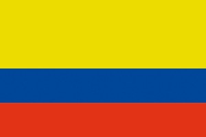 Bandera de mesa de Colombia sin escudo