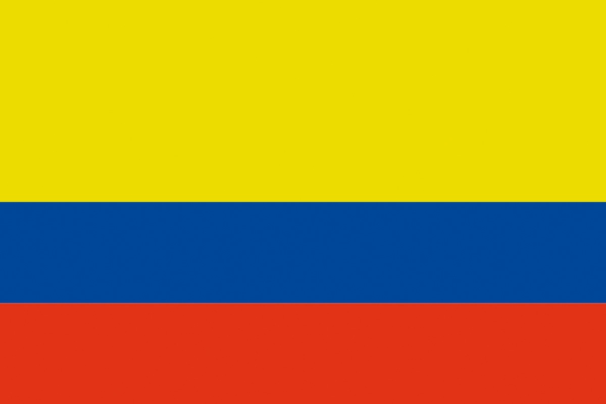 Bandera de mesa de Colombia sin escudo