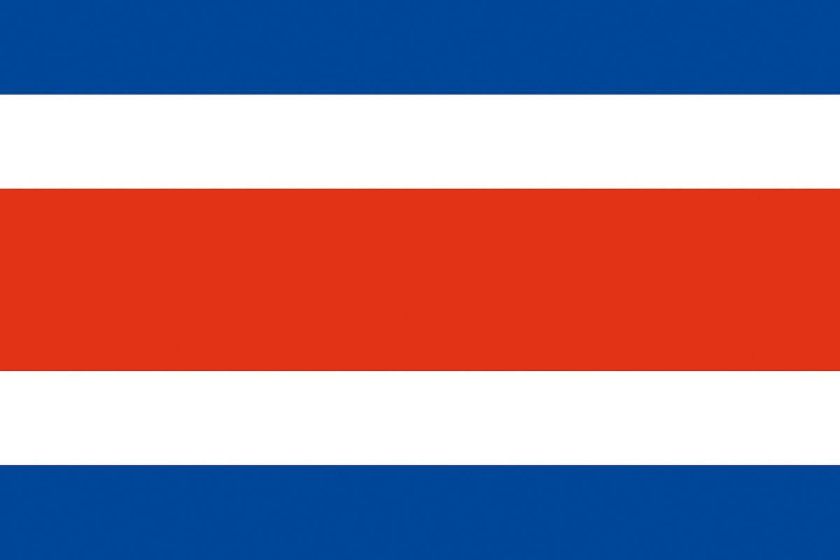 Bandera de mesa de Costa Rica sin escudo