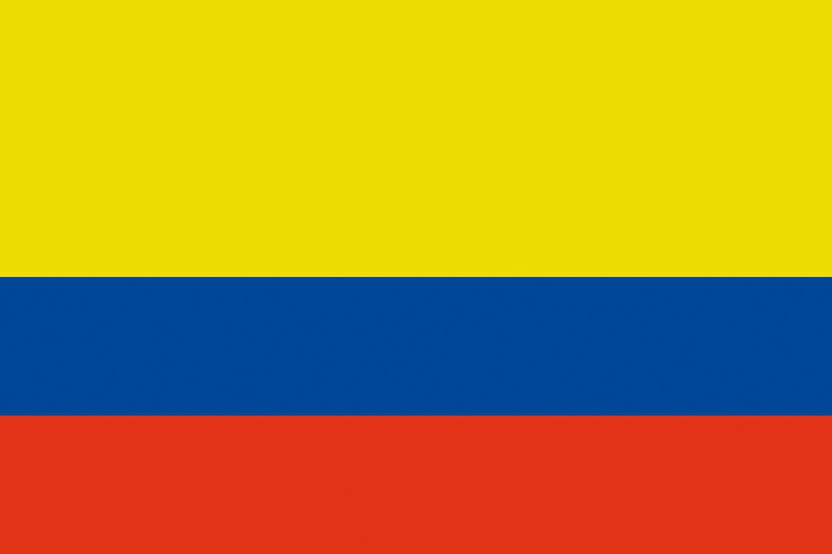Bandera de mesa de Ecuador sin escudo