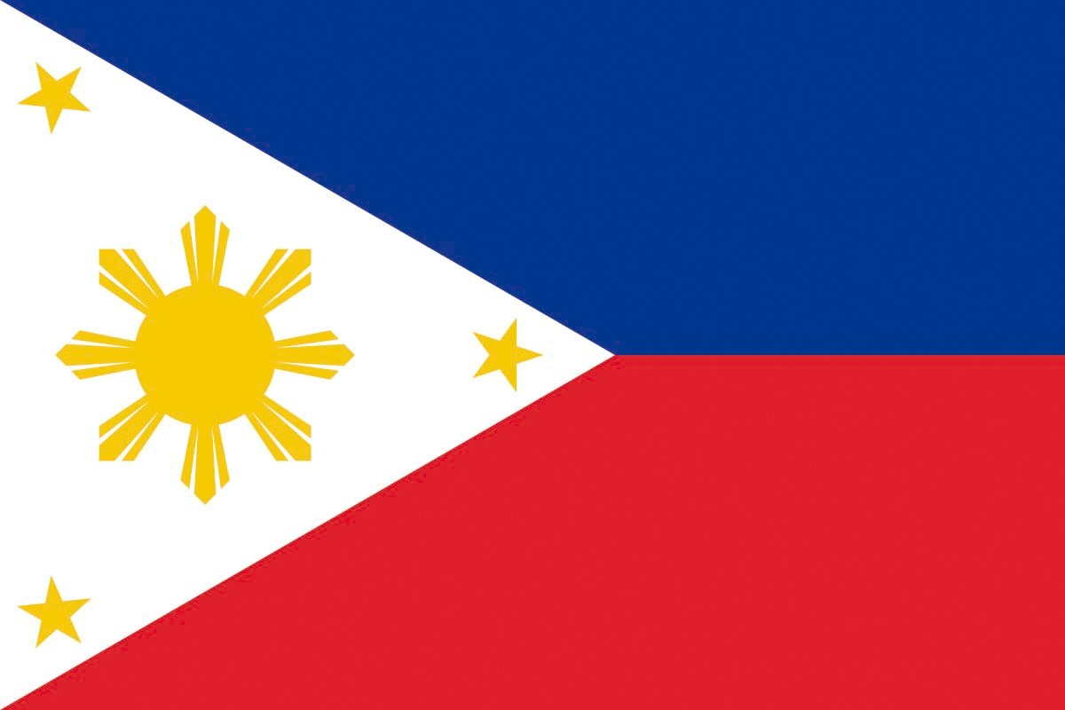 Bandera de mesa de Filipinas con escudo