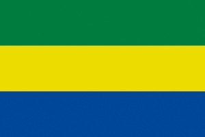 Bandera de mesa de Gabon sin escudo Bandera de mesa de Gabon sin escudo