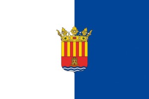 Bandera de Alicante provincia de alta calidad para exterior 123