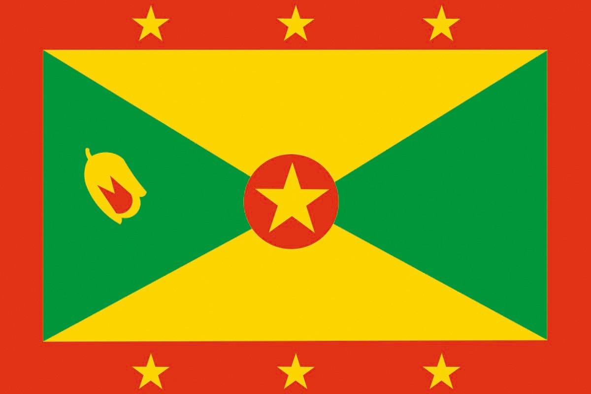 Bandera de mesa de Granada con escudo