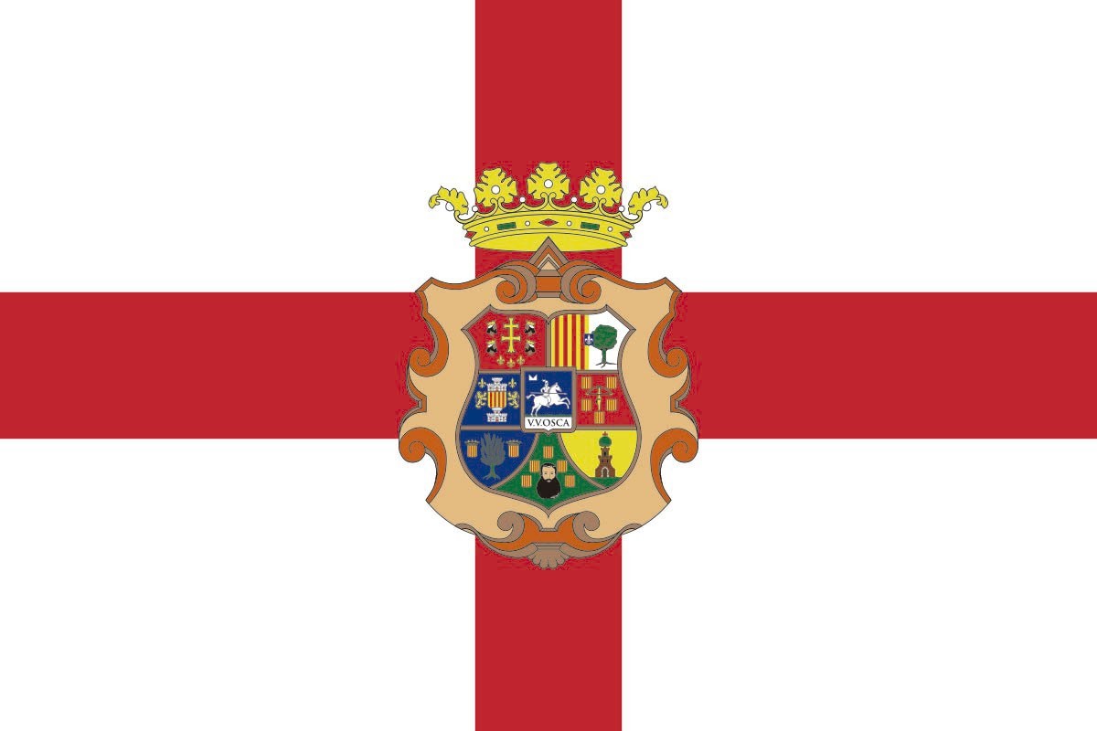 Bandera de mesa de Huesca provincia a