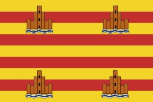 Bandera de mesa de Ibiza Bandera de mesa de Ibiza