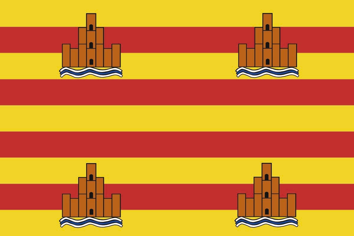 Bandera de mesa de Ibiza Bandera de mesa de Ibiza