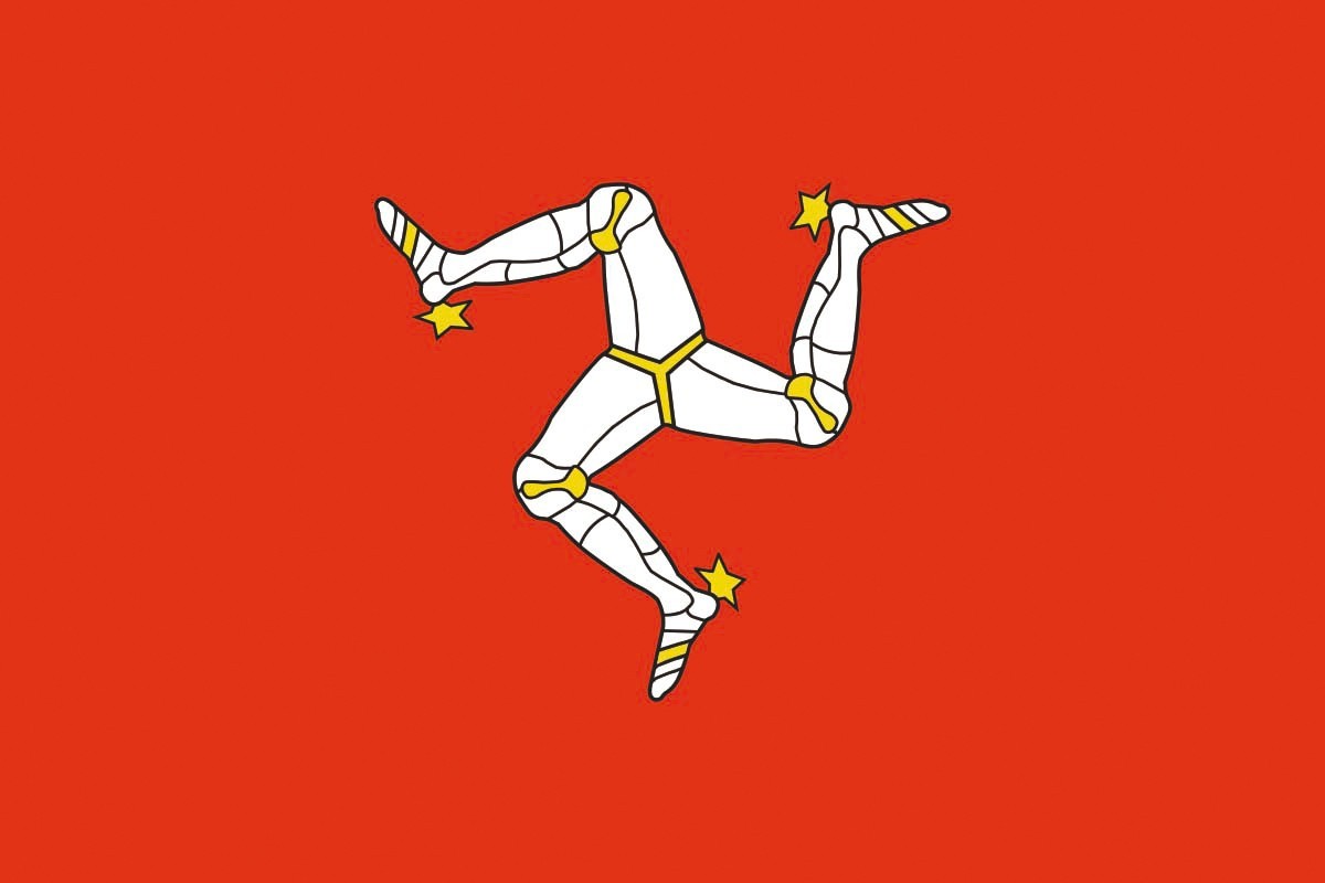 Bandera de mesa de Isla de Man
