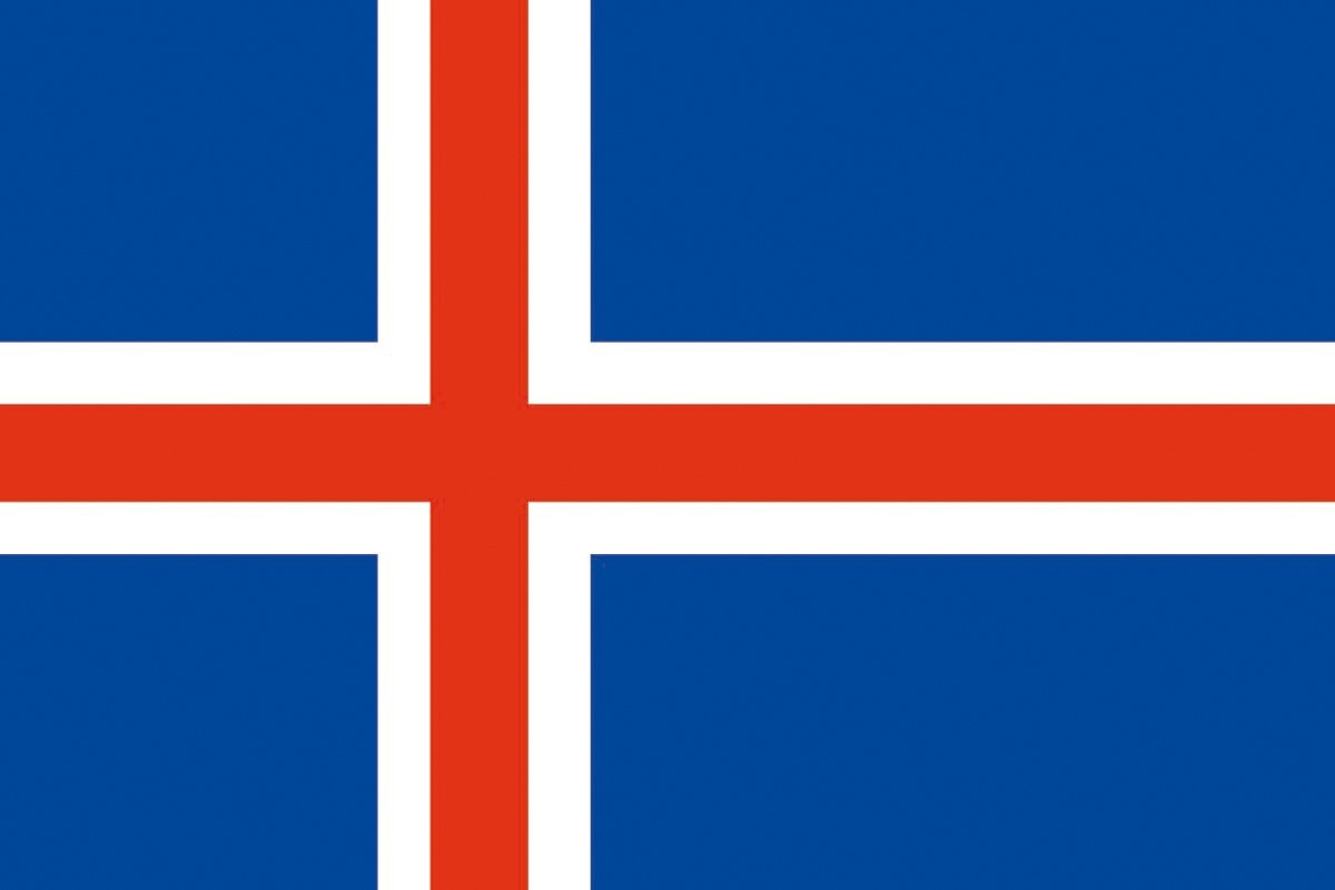Bandera de mesa de Islandia
