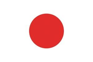 Bandera de mesa de Japon