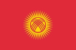 Bandera de mesa de Kirguistan