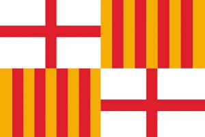 Bandera de Barcelona de alta calidad para exterior 123
