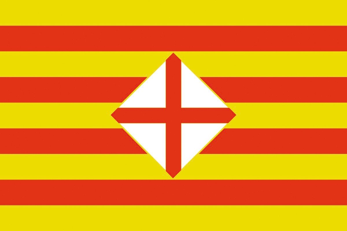 Bandera de Barcelona provincia de alta calidad para exterior Bandera de Barcelona provincia de alta calidad para exterior
