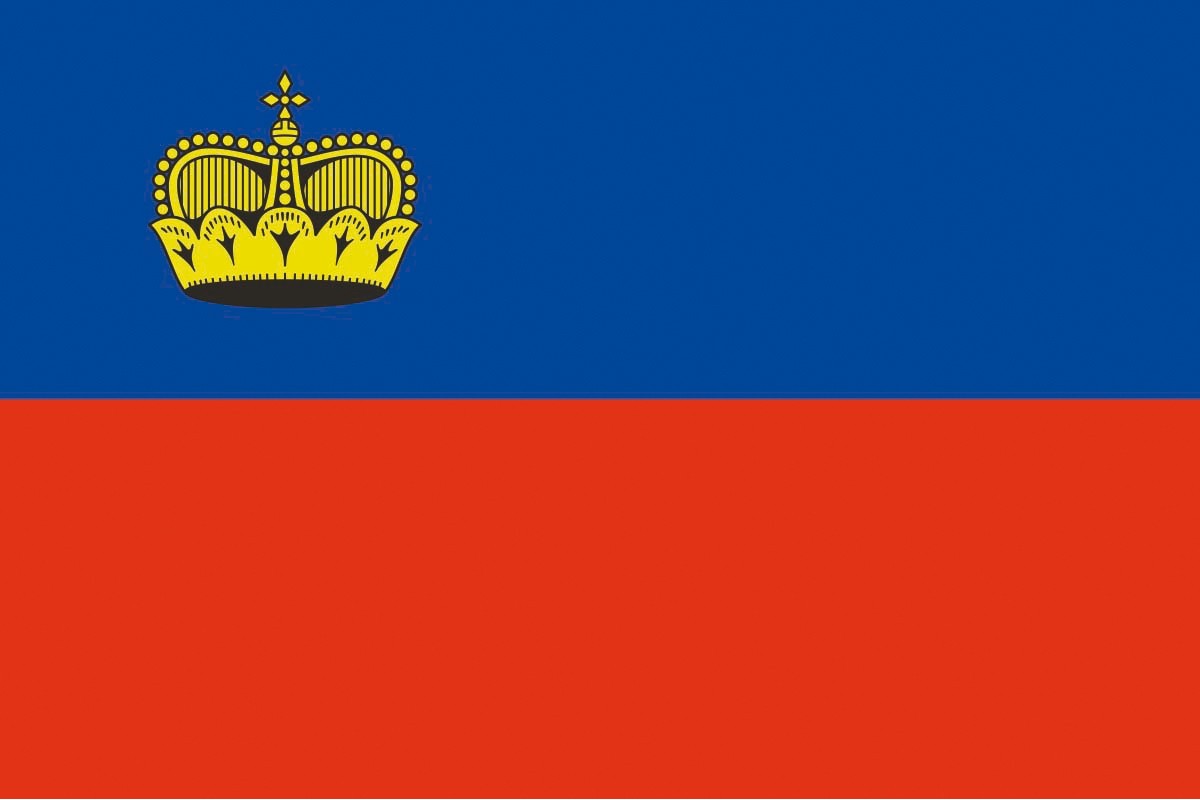 Bandera de mesa de Liechtenstein Bandera de mesa de Liechtenstein
